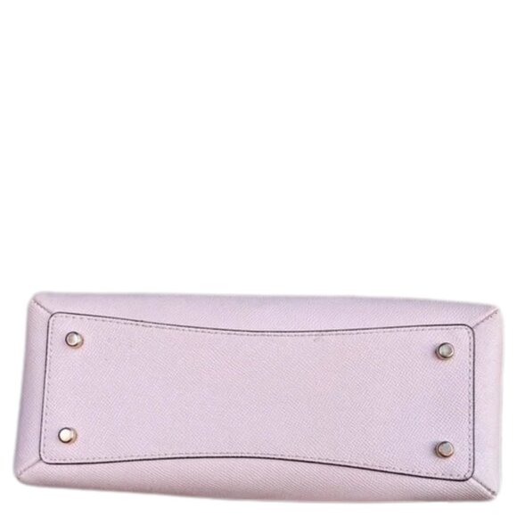 COACH Leather Washed Mauve Mini Lillie Carryall Golden Hardware Feet NWT - Picture 5 of 11